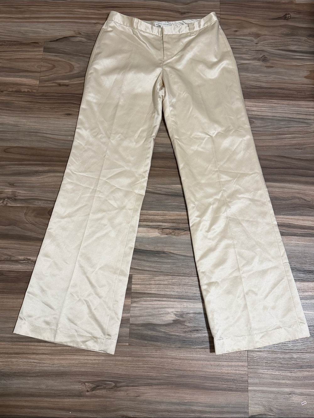 Banana Republic Wide Leg Pinstripe Pants Women’s Sz. 6 Silk Blend Lined Workwear